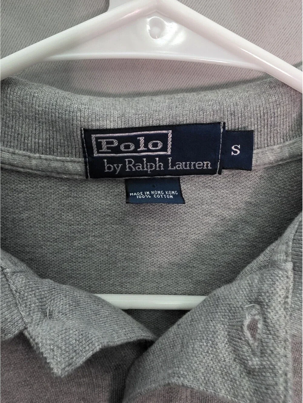 Polo Ralph Lauren Cotton Gray Mesh Classic-Fit Polo Shirt Imported Cotton Small